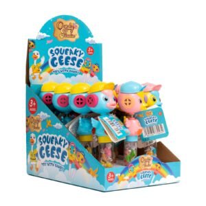 CANDY PARADISE SQUEAKY GEESE TOY WITH CANDY 12x1PCs