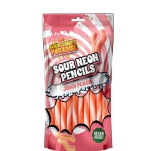 CANDY PARADISE SOUR NEON PENCILS JUICY PEACH HALAL 12x130g