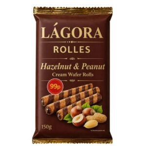 LAGORA HAZELNUT & PEANUT CREAM WAFER ROLL 30x150g