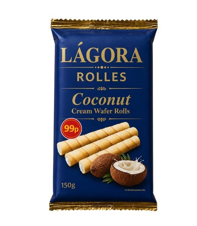LAGORA COCONUT CREAM WAFER ROLL 30x150g